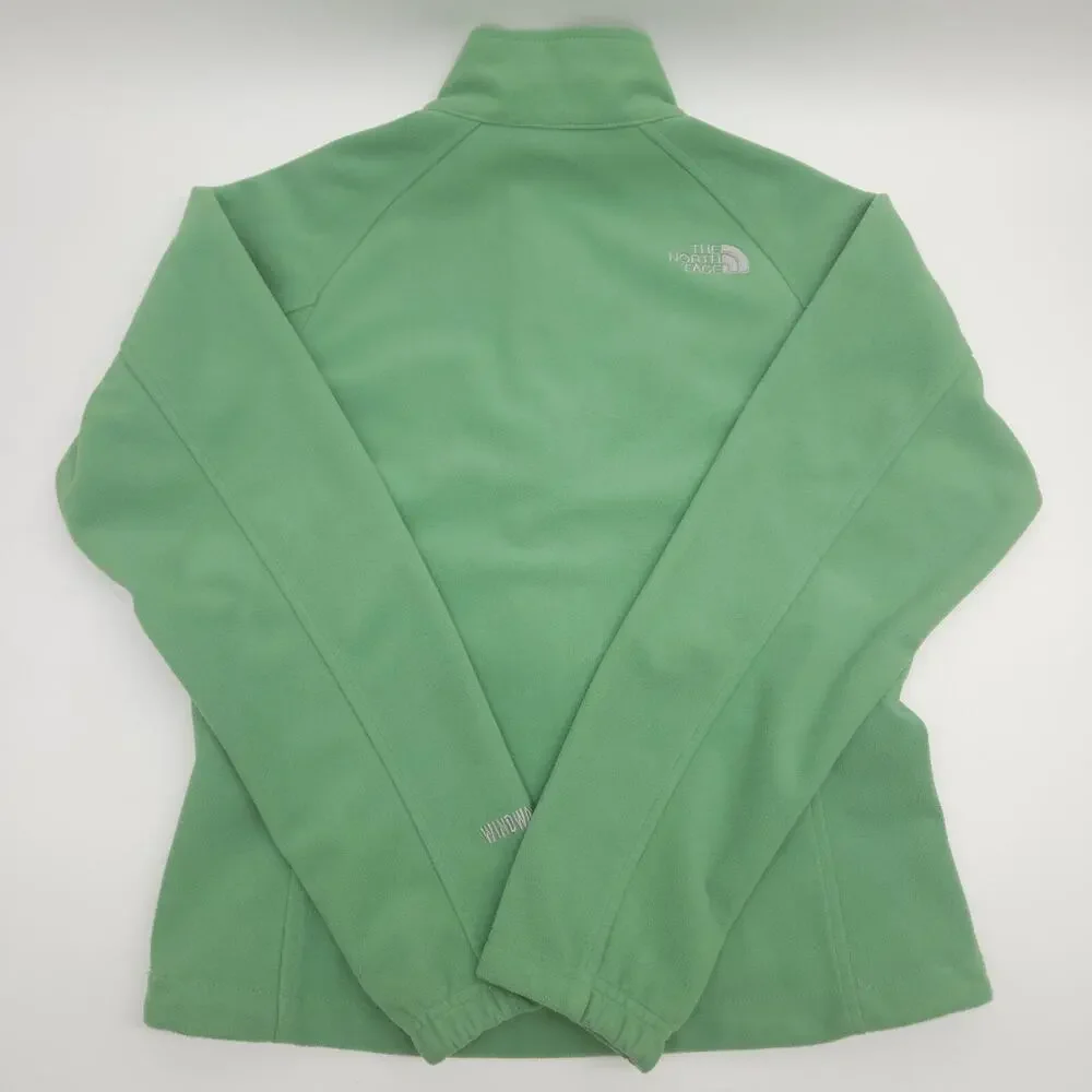 North Face Jacket Women S Green Full Zip Soft Shell Fleece Lined Winter Gorpcore